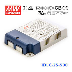 Electrical distribution equipment wholesaling: Mean Well IDLC-25-500 Power Supply 25W 500mA, Dimmable