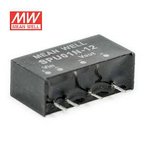 Electrical distribution equipment wholesaling: Mean Well SPU01N-12 DC-DC Converter - 1W - 21.6~26.4V in 12V out