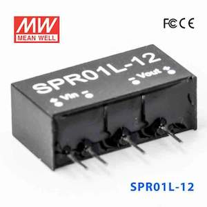 Mean Well SPR01L-12 DC-DC Converter - 1W - 4.5~5.5V in 12V out