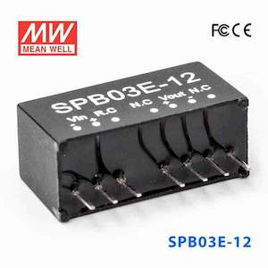 Electrical distribution equipment wholesaling: Mean Well SPB03E-12 DC-DC Converter - 3W - 4.5~9V in 12V out