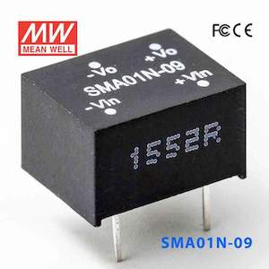 Electrical distribution equipment wholesaling: Mean Well SMA01N-09 DC-DC Converter - 1W - 21.6~26.4V in 9V out