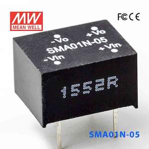 Electrical distribution equipment wholesaling: Mean Well SMA01N-05 DC-DC Converter - 1W - 21.6~26.4V in 5V out