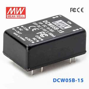 Mean Well DCW05B-15 DC-DC Converter - 5W - 18~36V in ±15V out