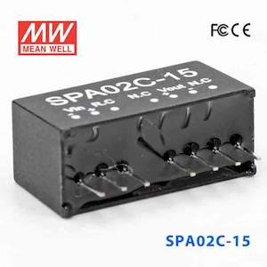 Mean Well SPA02C-15 DC-DC Converter - 2W - 36~72V in 15V out