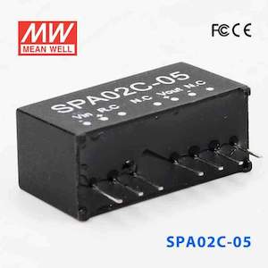 Mean Well SPA02C-05 DC-DC Converter - 2W - 36~72V in 5V out