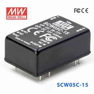 Mean Well SCW05C-15 DC-DC Converter - 5W 36~72V DC in 15V out