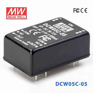 Mean Well DCW05C-05 DC-DC Converter - 5W - 36~72V in ±5V out