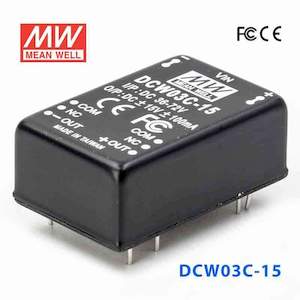 Electrical distribution equipment wholesaling: Mean Well DCW03C-15 DC-DC Converter - 3W - 36~72V in ±15V out