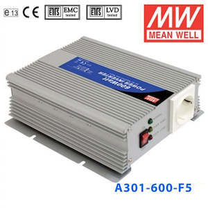 Electrical distribution equipment wholesaling: Mean Well A301-600-F5 Modified sine wave 600W 230V  - DC-AC Inverter