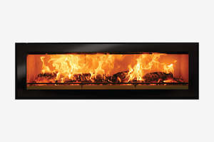 Indoor Wood Fire: Stovax Riva Studio 3 Insert Wood Burning Fire (Rural)