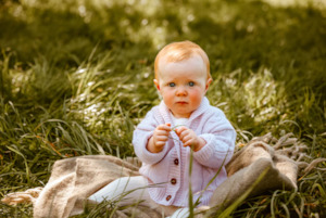 Benmore Cable Knit Cardigan Blue 6-12mths