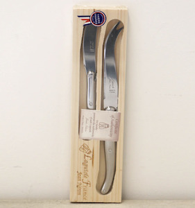 Laguiole Cheese Knife Set Stainless Steel in Wooden Box