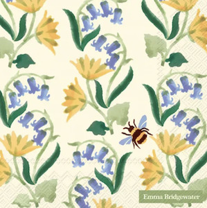 IHR Luncheon Emma Bridgewater Napkin Bluebell Celandine