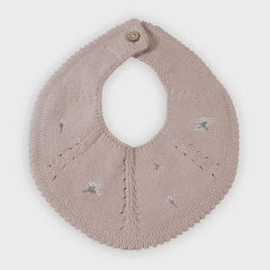 Saga Knitted Bib Pink Flora