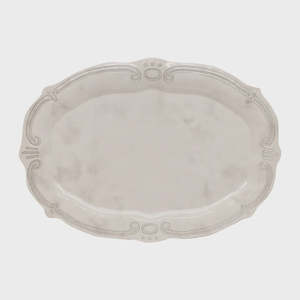 Melamine French Grey Oval Platter 50cm