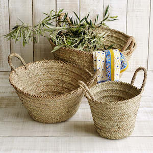 Moroccan Souk Basket Small w. Sisal Handles