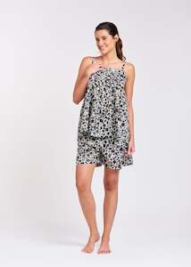 Clothing: Arabella 100% Cotton B&W Floral Shortie PJ's