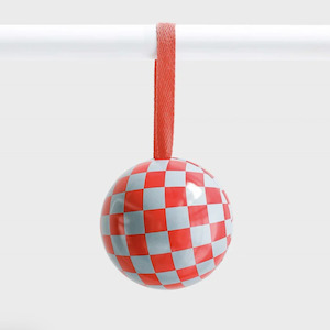 Christmas: FR Bauble Red Checkers