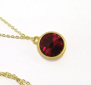 Vibrant Siam Red Swarovski Crystal Round Necklace – Wendi Lindsay Jewellery