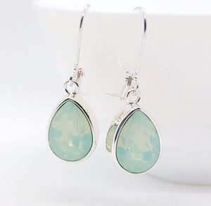 Pacific Opal Green Swarovski Crystal Teardrop Earrings – Wendi Lindsay Jewellery