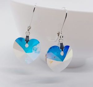 Clear AB Large Swarovski Heart Earrings – Wendi Lindsay Jewellery