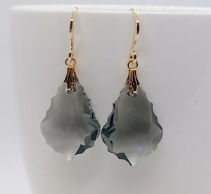 Gorgeous Black Diamond Swarovski Baroque Earrings – Wendi Lindsay Jewellery