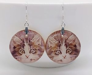 Surprised Kitten Handmade Resin Earrings – Wendi Lindsay Jewellery