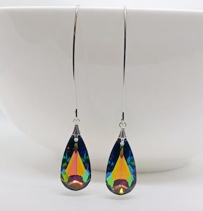 Amazing Multi Colour Swarovski Teardrop Earrings – Wendi Lindsay Jewellery