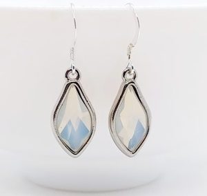 Beautiful White Opal Swarovski Crystal Flame Earrings – Wendi Lindsay Jewellery