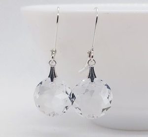 Clear Swarovski Crystal Round Earrings, Stunning – Wendi Lindsay Jewellery