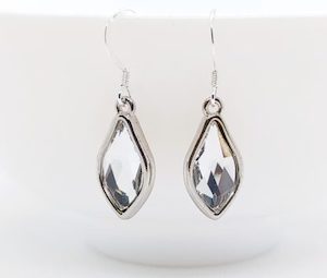 Sparkly Clear Swarovski Crystal Flame Earrings – Wendi Lindsay Jewellery