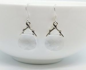 Jewellery: Beautiful Clear Swarovski Flat Teardrop Earrings – Wendi Lindsay Jewellery