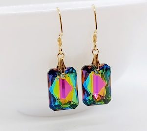 Gorgeous Medium Vitrial Swarovski Emerald Cut Rectangle Earrings – Wendi Lindsay Jewellery