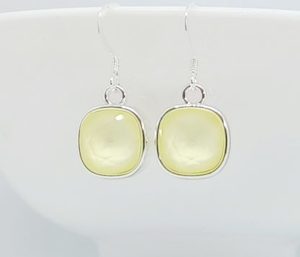 Lemon Lacquer 10mm Swarovski Crystal Cushion Earrings – Wendi Lindsay Jewellery