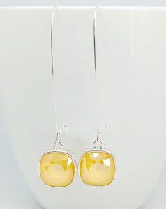 Buttercup Yellow 12mm Swarovski Cushion Lever Back Earrings – Wendi Lindsay Jewellery