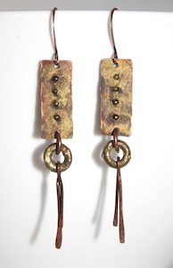 GORGEOUS - Rustic Olive Copper Handmade Earrings – Wendi Lindsay Jewellery