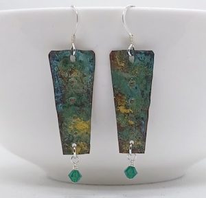 Rustic Green Copper Handmade Earrings – Wendi Lindsay Jewellery