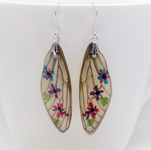 Lime Green Dragonfly Wings, Stunning Handmade Resin Earrings – Wendi Lindsay Jewellery