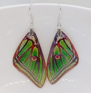 Green Resin Wing Earrings – Wendi Lindsay Jewellery