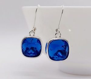 Sapphire Bling 12mm Cushion Lever Back Earrings – Wendi Lindsay Jewellery