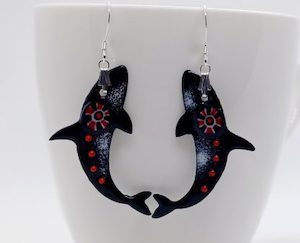 Delightful Orca Enamel Handmade Enamel Earrings – Wendi Lindsay Jewellery