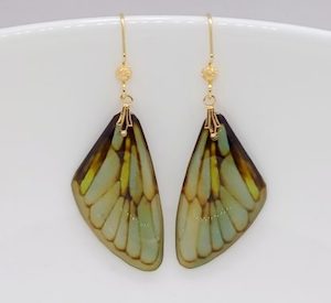 Soft Green Glitter Butterfly Wings, Stunning Handmade Earrings – Wendi Lindsay Jewellery