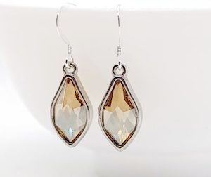 Gorgeous Golden Shadow Swarovski Crystal Flame Earrings – Wendi Lindsay Jewellery