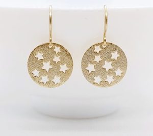 Gorgeous Gold Brushed Star Disc Earrings – Wendi Lindsay Jewellery