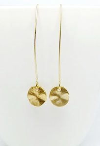 Gorgeous Golden Hammered Matte Disc Earrings – Wendi Lindsay Jewellery