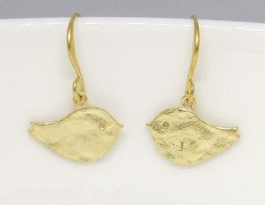 Sweet Matte Hammered Golden Bird Earrings, So sweet – Wendi Lindsay Jewellery