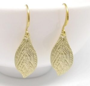 Sweet Golden Leaf Earrings, So lovely – Wendi Lindsay Jewellery