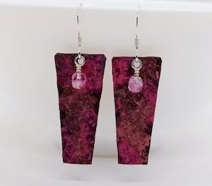 Rustic Pink Copper Handmade Earrings – Wendi Lindsay Jewellery