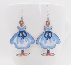 Sweet Blue Ballerina Handmade Enamel Earrings – Wendi Lindsay Jewellery