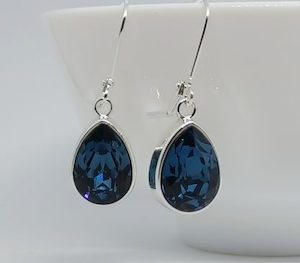 Montana Blue Swarovski Crystal Teardrop Earrings – Wendi Lindsay Jewellery